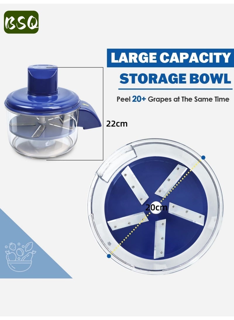 BSQ Electric Grape Peeler | Fully Automatic Peeler | Garlic and Vegetable Peeler | Rechargeable Automatic Fruit and Vegetable Peeler | Peel in 20 Seconds | Easy-to-Clean and Compact Kitchen Tool | Safe to Operate | Suitable for Apples, Grapes, Garlic, Tomatoes, Cherries, and Other Fruits - Image 5